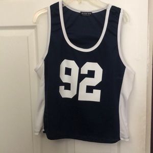 Blue and white “92” Jersey